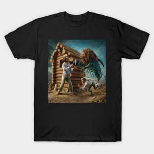 locust with lions head coming for carpenter T-Shirt